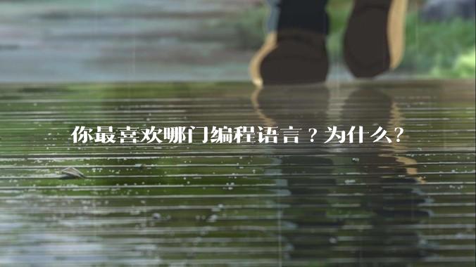 你最喜欢哪门编程语言?为什么?